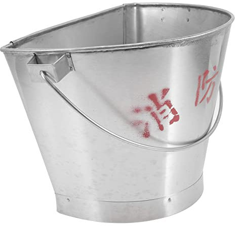 Toyvian Halbrunder Feuereimer Tiefer Sandeimer Sandwanne Blecheimer Eimer Zur Wasserspeicherung Schnallen Für Die Brandbekämpfung Metalleimer Wassereimer Rostfreier Stahl Ausrüstung Strand