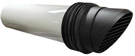 SwiftAir 100mm High Rise Duct Round Cowled Through Wall Duct Vent Kit White Brown Cotswold Black Terracotta Brick (Black)