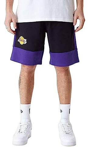 New Era Los Angeles Lakers Shorts, Black/lila, L