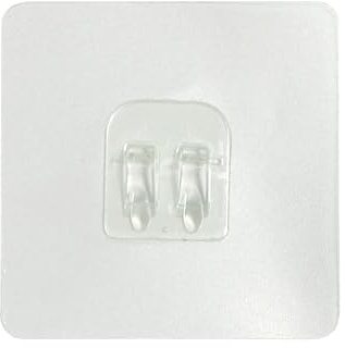 Douceur d'Intérieur, Pad Adhésif (7 x 7 cm) Filaire Premium Transparent, Plastique