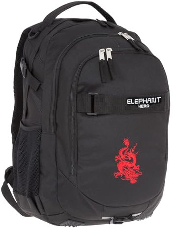 Elephant Schulrucksack HERO SIGNATURE Rucksack (Black Dragon Red 12645 (schwarz rot))