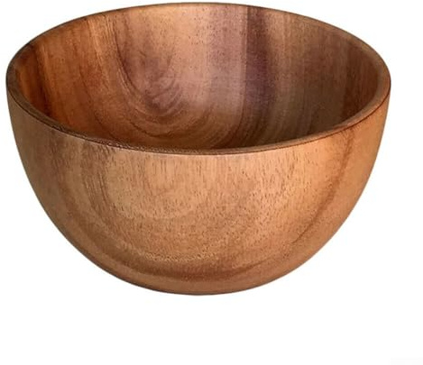 Carpango Insalatiera in legno, resistente alle crepe, portatile e lavabile per frutta e riso (13 x 6 cm)