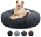 bluzelle Hundebett Große Hunde, 100cm Hundekissen Rund Donut Kissen Hundekorb Flauschig Plüsch, Ergonomisch Bezug Waschbar rutschfest Weich Kuschelig Kunstfell, Farbe:Dunkel-Grau