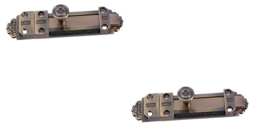 OSALADI 2pezzi Serratura Scorrimento Vintage Lega Europea Per Porte Chiusura Sicura e Resistente Per Porte Di Bagni e Garage