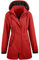 CMTOP Veste Imperméable Femme Raincoat Léger Respirant Coupe Vent Impermeable, Manteau de Pluie à Capuche Printemps Automne d'Extérieur Trench Coat pour Randonnée Camping(Rose,XXL)