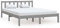 HEFZGDB Massivholzbett Grau Kiefer 150x200 cm Ehebett Bettgestell Bed Frame Single Bed für Herberge Wohnbereich Gästezimmer Schlafzimmer