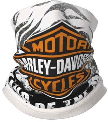 ARDZLALS Cache-cou d'hiver coupe-vent thermique tricoté pour homme et femme Double couche doublée en polaire, Harley-Davidson, ski, cyclisme, course à pied, sports de plein air, unisexe, Noir , Taille