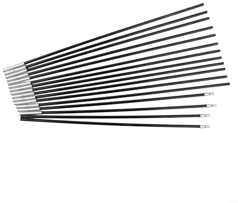 Bulevisiter Ensemble de tiges de rechange pour tente de camping en fibre de verre, cadre d'auvent pliable, léger, anti-corrosion, facile à assembler (4,48 m)