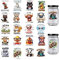 Funny UV DTF Cup Wraps - 20 Sheets Sarcastic Animal Theme UV DTF Cup Wraps Transfer Stickers Rub on Transfers for Glass Mugs Coffee Decals Stickers Laptop Mobile Phone Case DIY Crafts (8 * 8CM)