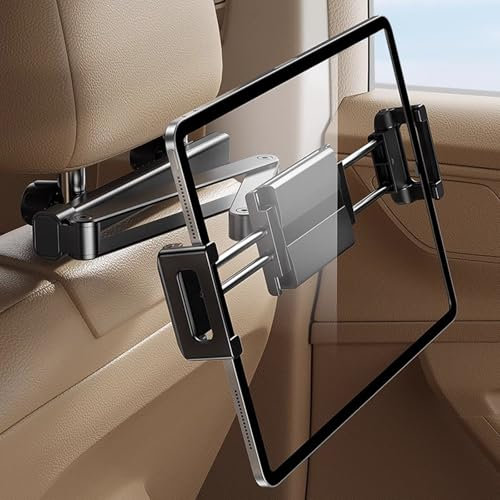 OYIWINMI Tablet Halterung Auto, 360° Drehung Tablet Halter Kopfstütze, Dreifacht Faltbares Tablethalterungen Auto, Ausziehbare KFZ Tablet Autohalterung für iPad iPhone, 4,7-16 Zoll Geräte & Smartphone