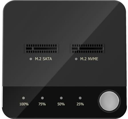 Fluxioxtna Double Bay NVMe Duplicators Solid States Disk Cloner Wiper Hard Drives Copier Solid States Disk Duplicators Docking Station