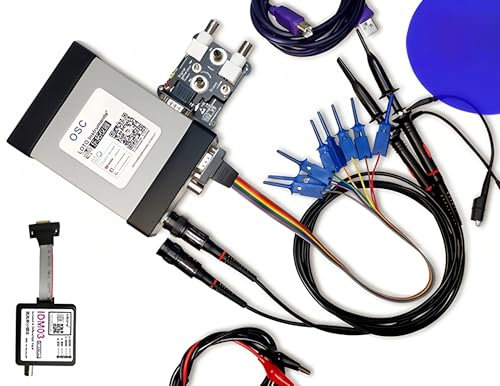 LOTO OSCA02 USB/PC Oszilloskop virtueller Oszilloskop Signalgenerator Logikanalysator Datenlogger 2 Kanäle 100MS/s 35MHz Bandbreite (OSCA02U)