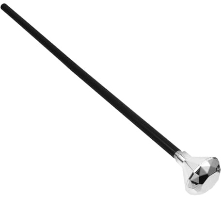 MAJORMENCH Silbernes ABS Schmuck Zepter als Cosplay Gehstock für Halloween | Karneval und Maskenball, Dekorativer Requisitenstock, Cooler Spaßartikel für Verkleidung, Silberfarben