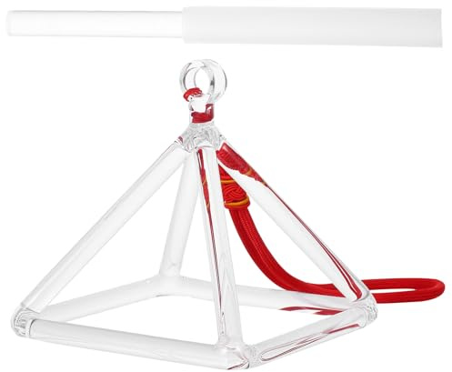 Abaodam Musikinstrument Klangpyramide 10,2cm aus Quarz mit Schlägel Klangtherapie Satz für Erwachsene Geeignet für Meditation und Musiktherapie