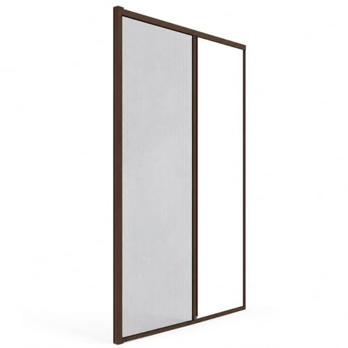 LEIVESTE Zanzariera a Rullo Riducibile per Porta Finestra in Alluminio, Su Misura Regolabile, Anti Insetti, Scorrimento Fluido, Facile Installazione per Balcone e Casa (Marrone, 160 x 250 cm)