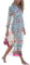 Bsubseach Chiffon Print Shirt Dress Beach Cover Up Loose Turn Down Collar Long Sleeve Bikini Kaftan Cover Ups for Swimwear Women