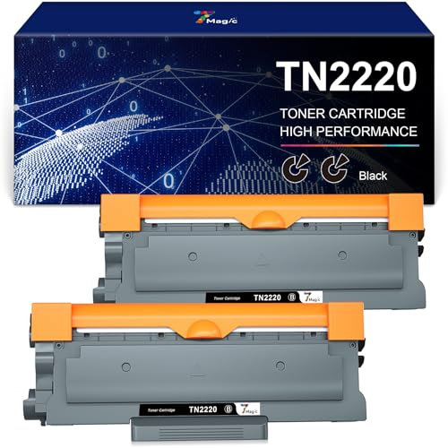7Magic TN2220 Toner Kompatibel für Brother TN2220 TN2010 TN2210 Toner für Brother MFC-7360N DCP-7055 HL-2130 HL-2240 HL-2250DN MFC-7460DN FAX-2840 DCP-7055W HL-2135W MFC 7360N Toner (2 Schwarz)