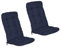 Beautissu 2er Set Hochlehner Auflagen 120x50x8cm - Sitzpolster Set für Gartenstühle Outdoor Stuhlkissen hoch – Gartenstuhlauflage für Hochlehner in Dunkelblau - Flair HL