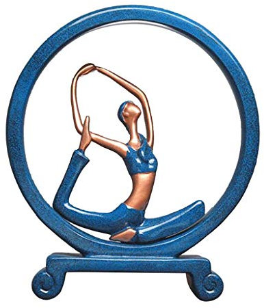 Tubayia Harz Yoga Frau Figur Statue Dekofigur Wohnkultur Ornament für Schlafzimmer, Wohnzimmer, Café, Bar (Typ B)