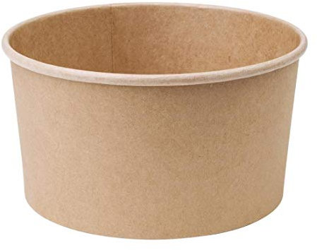 Fiesta Lot de 300 saladiers ronds compostables en papier kraft Vert 1000 ml