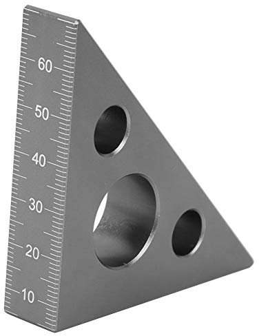 Aluminum Alloy Right Angle Ruler - Mini Portable Metal 90 and 45 Degree Measuring Tool for Woodworking, Work or Study