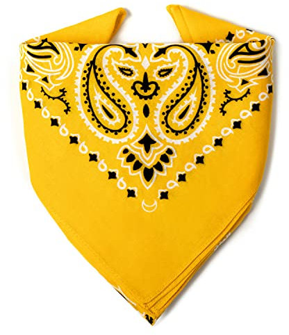 Karl Loven - Mango-Orange Bandana - Paisleymuster - 100% Baumwolle - Dicker Stoff - 20 Exklusivfarben