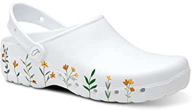 FELIZ CAMINAR - Zuecos Sanitarios Flotantes Spring/con Correa Unisex Antideslizantes y Cómodos para Hombre y Mujer | Cocina, Sanidad, Hostelería (42)