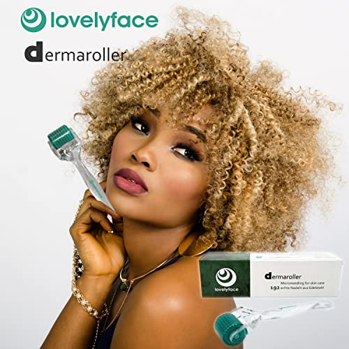 Haut Roller Lovelyface 192 echte Nadeln - Microneedling for skin care. Verschiedene Nadellänge 0,25, 0,5 und 0,75mm für Gesicht und Körper (0,25mm)