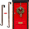 ZMCINER Kranzaufhänger für Haustür, verstellbarer Kranzaufhänger von 38,1 bis 63,5 cm, 9 kg größeres Tür-Upgrade, Weihnachten, Herbstkränze, Dekorationen, Haken (Bronze)