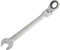 DAKCOS Cle mixte Clé à cliquet 19 mm - Clé à cliquet métrique articulée en CR-V avec finition chromée mate