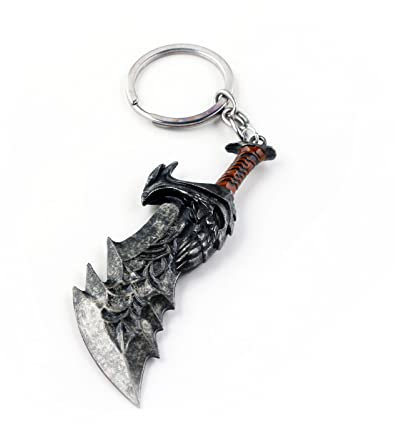 SONGCHANGJEWELRY Game God Of War Ragnarok Schlüsselanhänger Kratos Blades of Chaos Cosplay Metall Schlüsselanhänger Geschenke für Männer Teenager Fan, Blades of Chaos Schlüsselanhänger, Standard größe
