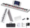 OYAYO 88 Key Folding Piano Keyboard, Full Size Semi-Weighted Portable Keyboard Support Lighted Keys MIDI, Digital Keyboard Piano with Piano Stickers, Sustain Pedal, for Kids Adult Birthday Gift(White)