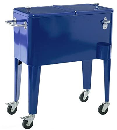 Nevera Portátil Fresh Azul Cobalto Metal 74 x 43 x 80 cm