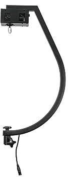 EUROLITE Stativhalterung PRO mit DMX-Motor für Spiegelkugeln bis zu 50cm sw | Geschwungene Stativhalterung mit DMX-steuerbarem Motor für Spiegelkugeln bis 50 cm
