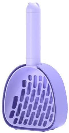 WOBBLO Pala per lettiera per gatti - Pala per lettiera per gatti con sacchetti per rifiuti aggiuntivi, pala per escrementi, manico lungo ergonomico e fessure per grandi fori, paletta per lettiera per