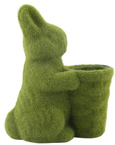 CIMAXIC Simulierter Kaninchen-Blumentopf Ostern Blumentopf Osterhasen-Ornament Moos hasenfiguren bürodeko Töpfe für Zimmerpflanzen Blumentöpfe für Freilandpflanzen Pflanztopf niedlich