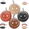VILLCASE 10st Holzglasabdeckung Glaskugel Mit Fundstücken Foto-anhängertablett Aus Holz Armband Cloche- Bastelfassungen Klarglas- -set Runde Nudeln Suite Hölzern