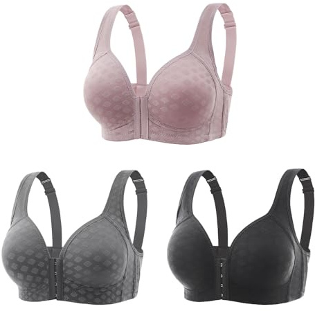 JINEKU Detox&Shape Kraftvoller Hebe-BH, BH mit Vorderverschluss, Haltungskorrektur-BH, BH gegen schlaffe Brüste (3/C,38/85)