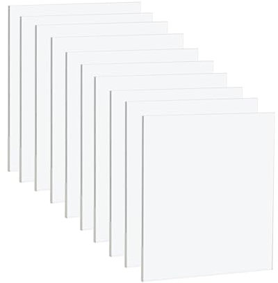 10 Stück klare Acrylplatten – 15cmx10cm, klare Kunststoff-Acrylplatte, 3mm dick, transparente Kunststoffplatte für Dekoration, Display, Bilderrahmen, Malerei