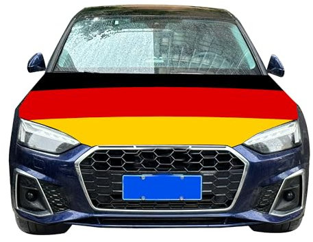Deutschland-Flagge, Autohaubenabdeckung, 1,2 x 152 cm, elastische Stoffe, waschbar, für Motorhaube, Banner, Flagge für Dekoration, Veranstaltungsartikel