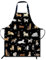 oFloral Damen Herren Schürze für Zuhause Küche 001, Cartoon-Doodle-Welpen-Hund, 27 X 31 Inch