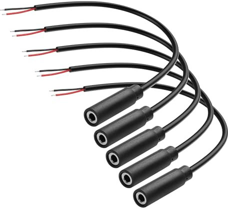 YAODHAOD Câble audio TS de rechange 3,5 mm 2,5 mm vers fil nu mono canal audio, plug Pigtail Open End Audio Cable pour casque microphone réparation 30 cm (prise TS 3,5 mm 2 pôles)