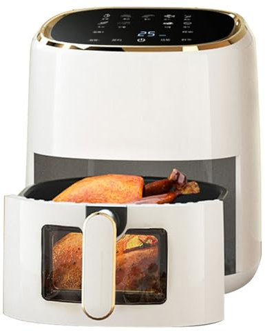 La friggitrice ad aria verticale a cassetto singolo ha 1 cassetto e 1 ripiano Design salvaspazio Capacità 5 litri 6 funzioni di cottura Bianco.(5L Smart model)