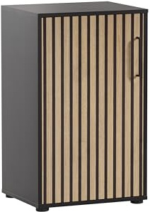Schildmeyer Aktenschrank Hank 158268, Schwarzmatt/Akustikpaneel Optik, 51 x 41 x 83,6 cm