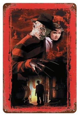 HAMAQAA Wanddekoration, Motiv: A Nightmare on Elm Street, Metallblechposter, moderne Wohnkultur, Kunst, Metallposter, Hausbar, Laden, Dekorationen, Vintage-Schild, Geschenk, 30 x 20 cm