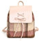NICOLE & DORIS Rucksack Damen Klein Rucksack Handtasche Cityrucksack PU Leder Anti Diebstahl Rucksäcke Daypack Frauen Modern Rucksack Kariert Rosa