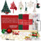 UHAPEER Weihnachten Makramee Set, Makramee Kit für Weihnachtsdeko, Makramee DIY Zubehör für Anfänger mit Anleitung und Video Tutorials, Macrame Bastelset für Weihnachts Deko, Weihnachtsschmuck