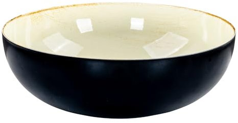 levandeo Schale Rund Ø30cm Schwarz Creme Schüssel Dekoschale Tischdeko Aufbewahrung Dekoration