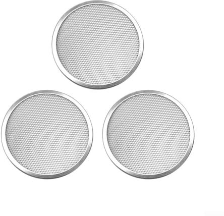 3 dischi di rete per pizza, 30,5 cm, in lega di alluminio, per fare pizze, biscotti, pane e pasticcini