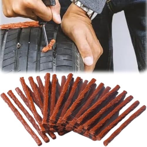 Bandes de Réparation de Pneu,30pcs Kit Reparation Pneu Voiture,Kit Meche Pneu,Mèche Anti Crevaison,Outillage de Réparation des Pneus Kit,Kit Crevaison Voiture pour Voiture,Moto,Camionnette